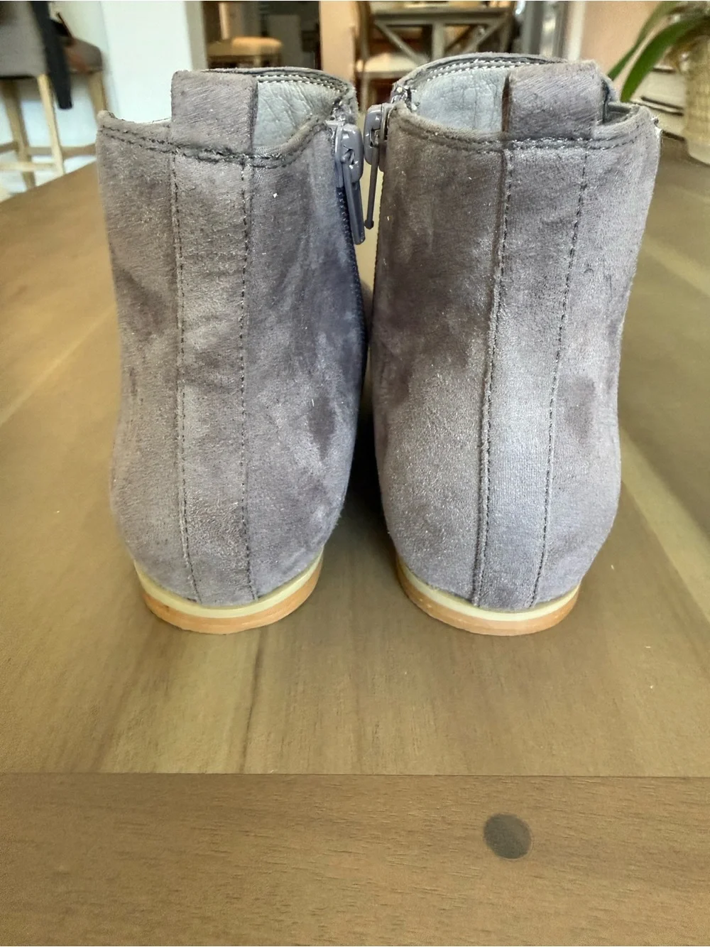 Yosi Samra Girls Gray Chelsea Boots with Silver Glitter Panels
